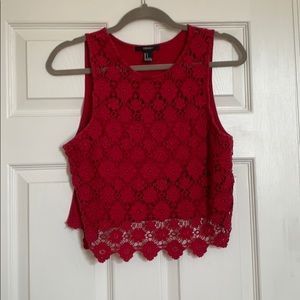 crocheted tank top